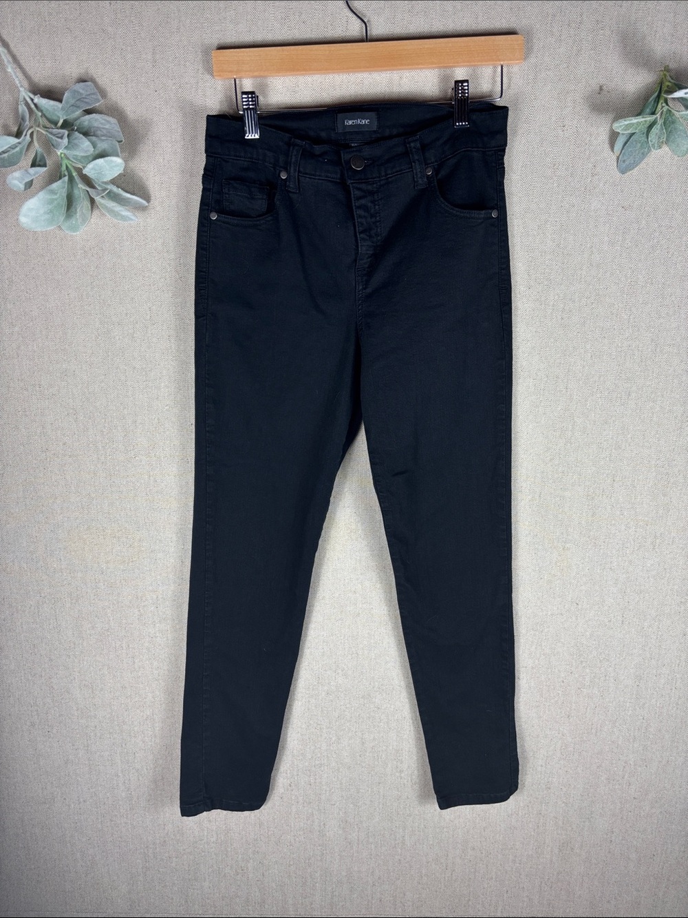 Karen Kane > Black High-Rise Skinny Jeans 6